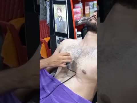 Chest Hair Trimming #chesthair #hairshave #relaxing #satisfyingvideo #asmrbarber #pakistanibarber
