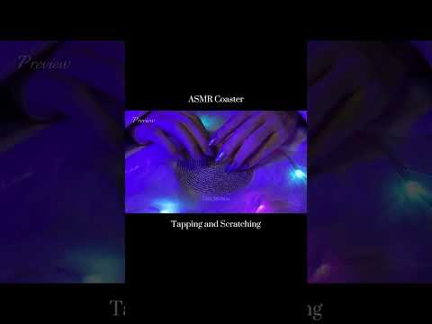 ASMR Tapping and Scratching on 7 Coasters🌙Low light for Sleep🫶#asmr #shorts #tapping
