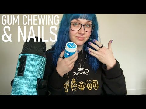 ASMR Gum Chewing & Nail Clipping/Filing 💅