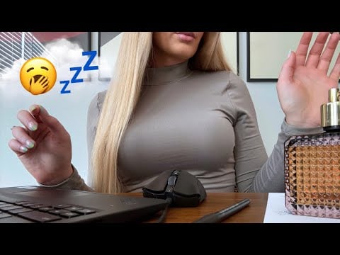 ASMR~Sleepy Work Meeting (soft spoken, hand movements, typing) 💤 🫧 💻