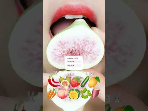 asmr mukbang Freezed Fruit Fig eating sound 동결건조 이모지 입술 먹방 [Bunny Eating Show]