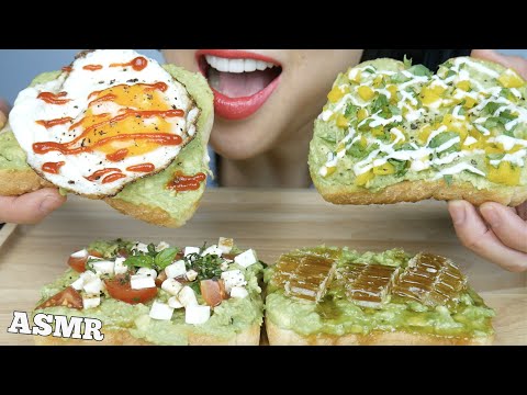 ASMR EGG, MOZZARELLA CHEESE, HONEYCOMB AVOCADO TOAST (EATING SOUNDS) | SAS-ASMR