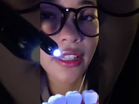 ASMR dentist cleans your teeth 🦷 for sleep  #asmr #shorts #tingles #asmrsounds #relax #asmrvideos