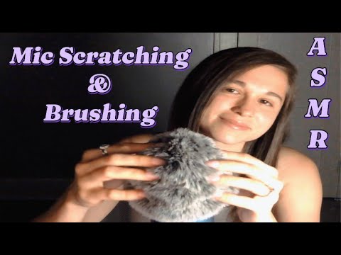 ASMR Mic Scratching & Brushing (with soft whispers)