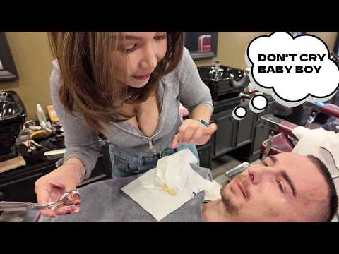 ASMR: Thai barber made me CRY