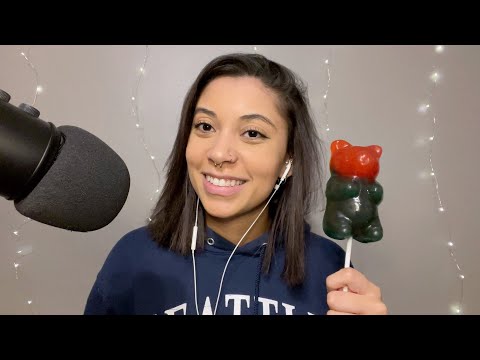 ASMR Giant Gummy Bear Eating - Mouth Sounds