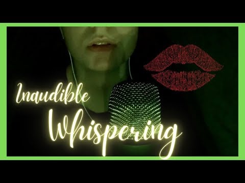 ASMR - Inaudible / Unintelligible WHISPERING 🤫(whispering, ear to ear, mouth sounds, gibberish)