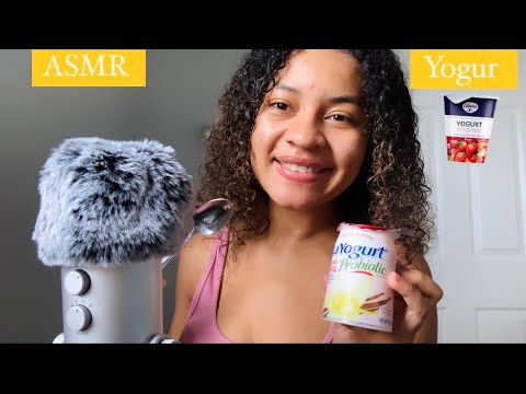 ASMR Español - COMIENDO YOGURT Y HABLANDO SOFT SPOKEN
