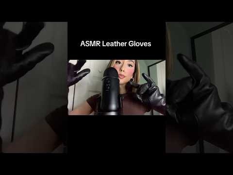 ASMR Leather Gloves #asmr #asmrshorts #leathergloves #asmrmouthsounds #asmrleather