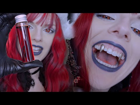 ASMR Vicki The Vampire Christmas Eve | Personal Attention | Feeding | Pleather Gloves