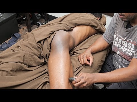 Aspiring Weight Lifter's Hamstrings and Glutes Massage (No Music)