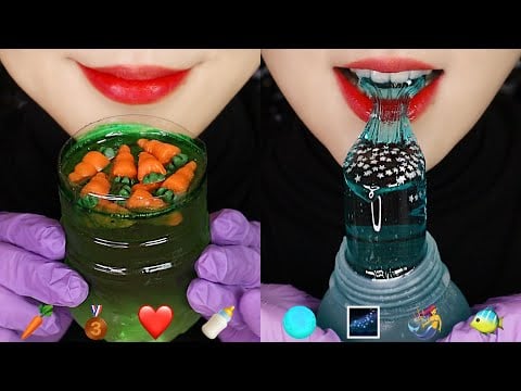 PRETTY HONEY JELLY ASMR CRUNCH MARSHMALLOW ASMR EMOJI FOOD ASMR 🍯