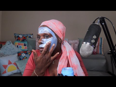 TRYING WATER CRYSTAL PEEL OFF ASMR SKINCARE / CHEWING GUM