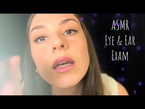 ASMR | EYE & EAR Exam 👁️👂for SLEEP💤 [Follow my Instructions, Light Triggers, Ear Tapping Sounds]