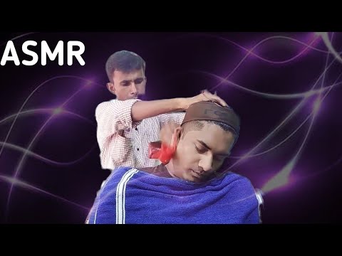 #ASMR : Haircut Real Face Wash And Hand Massage  (layered sounds + personal attention)