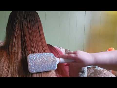 🐣 ASMR Hair Brushing + Micro Attention w/Hair Parting & New Wooden Comb 🐥
