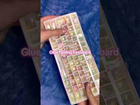 ASMR Peeling My Glue Keyboard 🤤⌨️ #asmr #asmrkeyboard