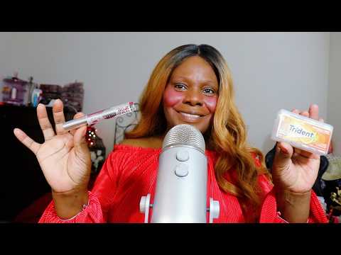 Layering Victoria Secret Shimmer Lipgloss ASMR TRIDENT Tropical Chewing Gum