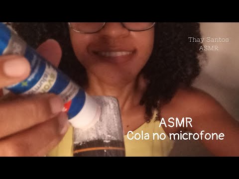 ASMR: Passando cola bastão no microfone