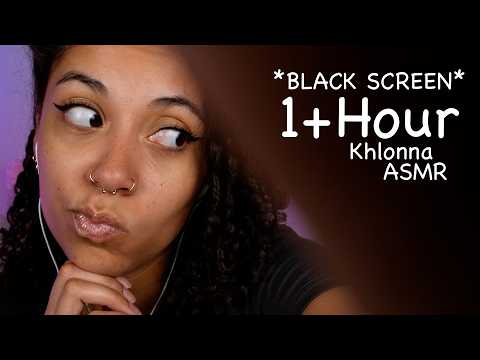 [1Hour]  Black Screen ASMR 😴 Mouth Sounds, Sticky Sounds, Crinkles, Inaudible, Squishy & More