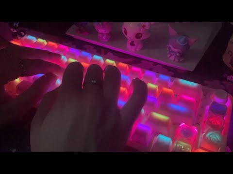 ASMR | Typing on my cute keyboard ˚˖𓍢🌷✧˚.🎀