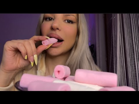 ASMR Eating Marshmallows 💖 Brain Melting Sounds 