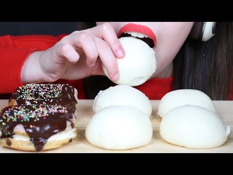 ASMR STICKY DUMPLINGS & Cream Puffs (SOFT Eating Sounds) No Talking