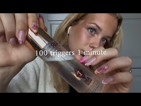ASMR 100 triggers in 1 minute 𑣲⋆