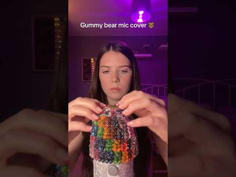 Gummy bear mic cover #relax #relaxingtriggers #asmrtriggers #triggers #tapping #scratching #asmr