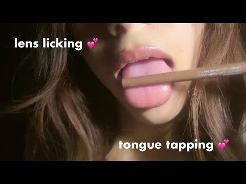 mi segundo video de asmr ^^💕 lens lick1ng y t0ngu3 tapp1ng