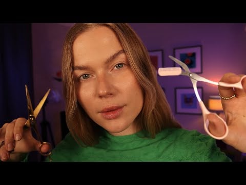 ASMR Deep Sleep 💆 Hair Care, Eyebrows, Lashes & Sound Therapy