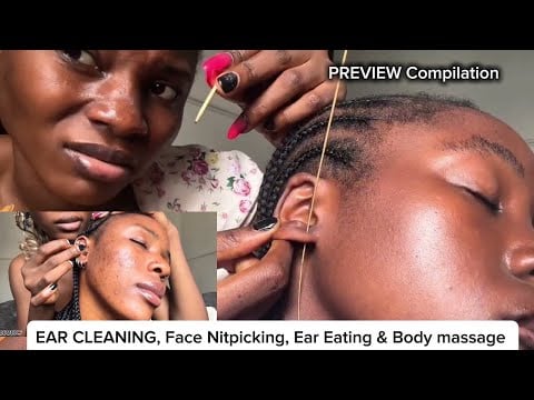 Asmr Ear Cleaning, Ear Eating & Spit Painting + Japanese Head Spa, Beard Grooming & Pimple Popping