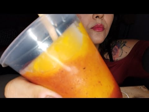 ASMR Mango Ice Cream / paleta de helado de mango 🥭