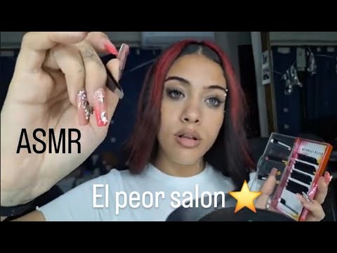 ASMR TE PONEN PESTAÑAS EN EL PEOR LUGAR DEL BARRIO ⭐️😷😴 ZORETIT0