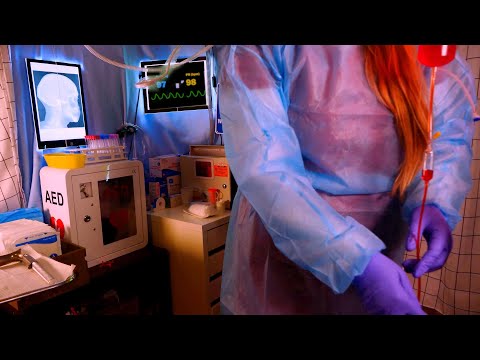 ASMR Emergency Trauma Patient | Crichothyrotomy, Central Line | Hospital Role Play