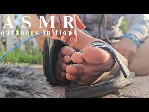 ASMR | Outdoor AMBIANCE | flip flops