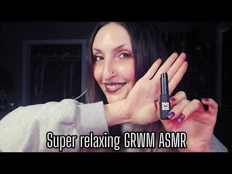 ASMR | GRWM A SIMPLE EVERY DAY GOTH GIRL LOOK 😍💄🖤 #asmr #grwm #tiktokshop 