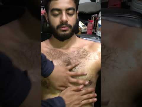 Chest Massage #asmr #asmrmassage #chesthair #chestmassage #upperbodymassage #lahoribarber #relax
