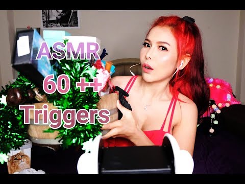 ASMR ไทย🇹🇭 60+Triggers for sleep ฟังเสียงผ่อนคลายยาวๆ 60+Triggers🌹 ❤