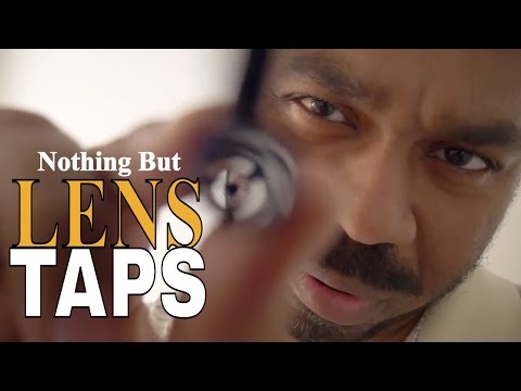 ASMR Lens Tapping & Lens Touching UP CLOSE with Soft Spoken Words, Tapping Sounds & Brush Sounds