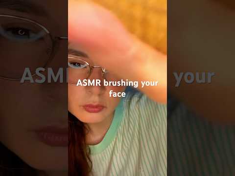 asmr dry brushing your face #asmr #asmrshorts #asmrfacebrushing