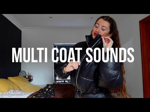 ASMR Puffer, Nylon & Leather Hugs 🤗 | zippers & crinkles [putting coat on you]