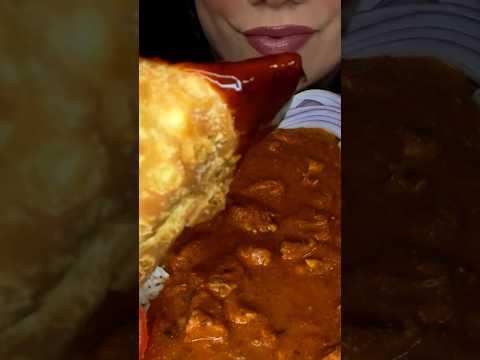 BUTTER CHICKEN & SAMOSA #asmr #food #indianfood