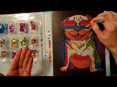 ASMR | Creating Sequin Art (Whisper)