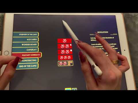 ASMR - Playing another Board GAME on the iPad - 7 Wonders - Whispering