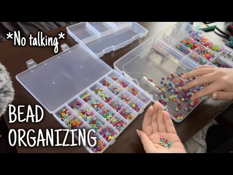 ASMR 1 hour of bead sorting | No talking 