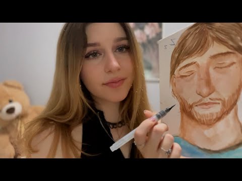 ASMR friend paints your portrait while you sleep 🎨 🖌️(softspoken)