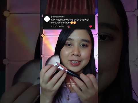 ASMR Brushing your Face with Mouthsounds ✨💕 Wet Sounds #asmr #mouthsounds #mouthsoundsasmr