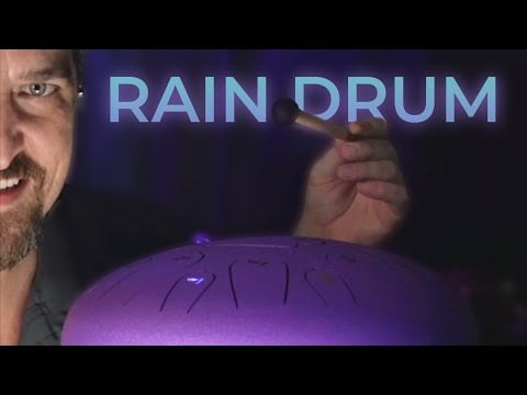 ASMR Large Rain Drum for Meditation 🪷 Mild Reverb (No Talking)