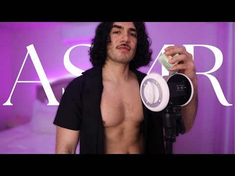 ASMR just a guy doing skin sounds (lotion + exfoliate)